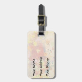 Farbenfrohe, moderne, Abstrakte Farbtupfer Gepäckanhänger (Vorderseite vertikal)