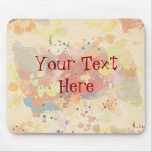 Farbenfrohe, moderne, Abstrakte Farbtupfer Mousepad