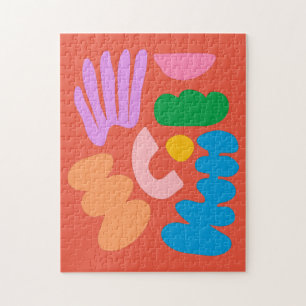 Farbenfrohe, moderne Abstrakte Geometrie - Formen Puzzle