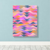 Farbenfrohe moderne Abstrakte Geometrie Kunst im L Leinwanddruck (Insitu (Holzboden))