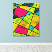 Farbenfrohe moderne Abstrakte geometrische Formen  Leinwanddruck (Insitu (Holzboden))