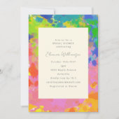 Farbenfrohe moderne Abstrakte Kunst Einzigartiges Einladung (Vorderseite)