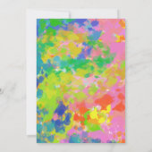 Farbenfrohe moderne Abstrakte Kunst Einzigartiges Einladung (Rückseite)