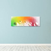 Farbenfrohe moderne Abstrakte Kunst Gelb Blau Leinwanddruck (Insitu (Holzboden))