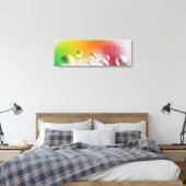 Farbenfrohe moderne Abstrakte Kunst Gelb Blau Leinwanddruck (Insitu (Schlafzimmer))