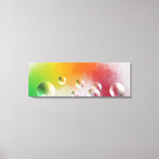 Farbenfrohe moderne Abstrakte Kunst Gelb Blau Leinwanddruck (Vorderseite)