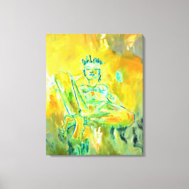 Farbenfrohe moderne Abstrakte Kunst Gelb Orange Gr Leinwanddruck