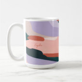 Farbenfrohe moderne Abstrakte Kunst Individuelle N Kaffeetasse (Links)