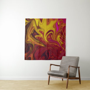 Farbenfrohe moderne Abstrakte Kunst Leinwand von Wandteppich