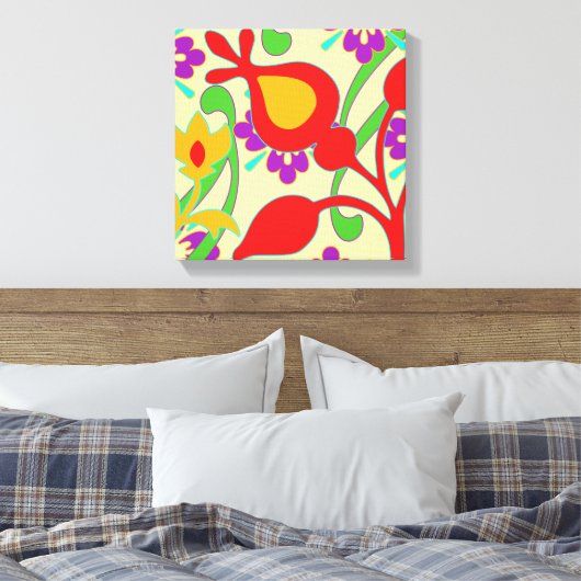 Farbenfrohe moderne Abstrakte Kunst Leinwanddruck (Insitu (Schlafzimmer))