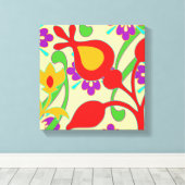 Farbenfrohe moderne Abstrakte Kunst Leinwanddruck (Insitu (Holzboden))