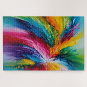 Farbenfrohe moderne Abstrakte Kunst Puzzle (Horizontal)