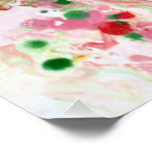 Farbenfrohe moderne Abstrakte Kunst Rosa Gelb Grün Poster (Ecke)