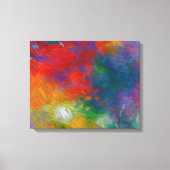 farbenfrohe moderne abstrakte Kunst rot und blau Leinwanddruck (Vorderseite)