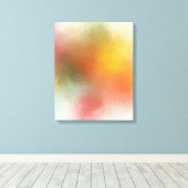Farbenfrohe Moderne Abstrakte Kunst Rotes Gelb Leinwanddruck (Insitu (Holzboden))
