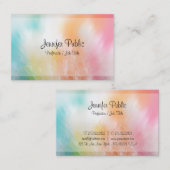 Farbenfrohe moderne Abstrakte Kunst Trendy Elegant Visitenkarte (Vorne/Hinten)