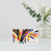 Farbenfrohe moderne Abstrakte Kunst Visitenkarte (Stehend Vorderseite)