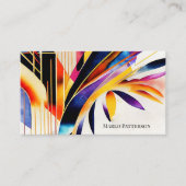 Farbenfrohe moderne Abstrakte Kunst Visitenkarte (Vorderseite)