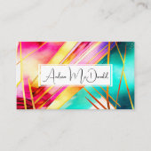 Farbenfrohe moderne Abstrakte Kunst Visitenkarte (Vorderseite)