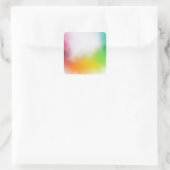 Farbenfrohe moderne Abstrakte Kunstlehre Trendsett Quadratischer Aufkleber (Tasche)