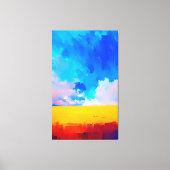 Farbenfrohe moderne Abstrakte Landschaft Malerei A Leinwanddruck (Vorderseite)