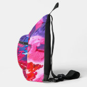 Farbenfrohe moderne Abstrakte Malerei mit Multipri Crossbody Bag (Rechts)