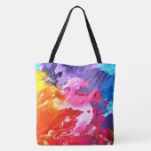 Farbenfrohe moderne Abstrakte Malerei mit Multipri Tasche (Rückseite)
