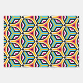 Farbenfrohe moderne Abstrakte Mosaikmuster Geschenkpapier Set (Vorderseite 3)