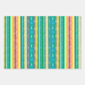 Farbenfrohe moderne Abstrakte Muster Geschenkpapier Set (Vorderseite 3)