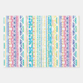 Farbenfrohe moderne Abstrakte Muster Geschenkpapier Set (Vorderseite 2)