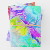 Farbenfrohe moderne Abstrakte Muster Geschenkpapier Set (Beispiel)