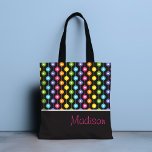 Farbenfrohe moderne Abstrakte Regenbogenart Name Tasche<br><div class="desc">Dieses moderne Design zeichnet sich durch ein farbenprächtiges,  abstraktes Regenbogen-Muster aus. Personalisieren Sie diese,  indem Sie den Text in dem dafür vorgesehenen Textfeld bearbeiten. #Tasche #Tasche #bags #handbags #schulderbags #accessoires #gifts #giftsforher #personalized gifts #holidays #colorful #custom #custom #pattern #cool #fun #trendy #feminine #girinine #personalisiert #name</div>