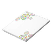 Farbenfrohe moderne abstrakte Sonnenblumen Notizblock (Rotiert)