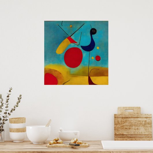 Farbenfrohe, moderne Abstrakte Straßenläufer Poster (Küche)