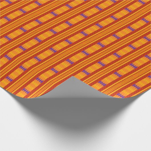 Farbenfrohe, moderne afrikanische Stammesmuster Geschenkpapier (Ecke)