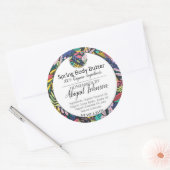 Farbenfrohe moderne Blätter Body Butter / Scrub La Runder Aufkleber (Umschlag)