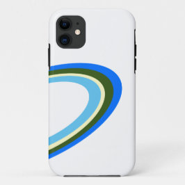 Farbenfrohe, moderne blaugrüne Ringe auf knallig w Case-Mate iPhone Hülle