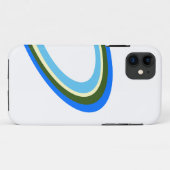 Farbenfrohe, moderne blaugrüne Ringe auf knallig w Case-Mate iPhone Hülle (Rückseite (Horizontal))