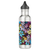 Farbenfrohe moderne Blume Edelstahlflasche (Links)