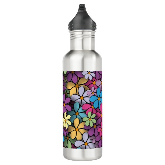 Farbenfrohe moderne Blume Edelstahlflasche (Rechts)
