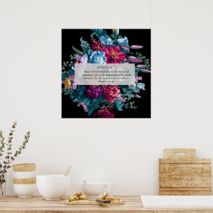 Farbenfrohe, moderne, blumengeschenkte Christliche Poster