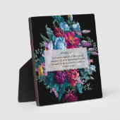 Farbenfrohe, moderne, blumengeschmückte Christlich Fotoplatte (Vorderseite)