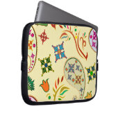Farbenfrohe moderne Blumenmuster Laptopschutzhülle (Vorne Rechts)