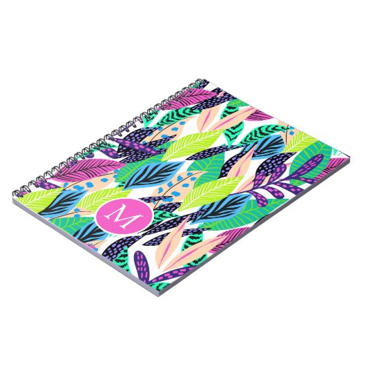 Farbenfrohe moderne botanische Monographie Notizblock (Linke Seite)