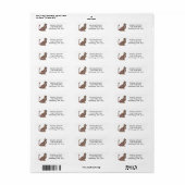 Farbenfrohe, moderne Cat Quilt-Muster-Adressetiket (Vorne)