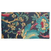 Farbenfrohe moderne Chinoiserie Kissenbezug (Vorderseite-Links)