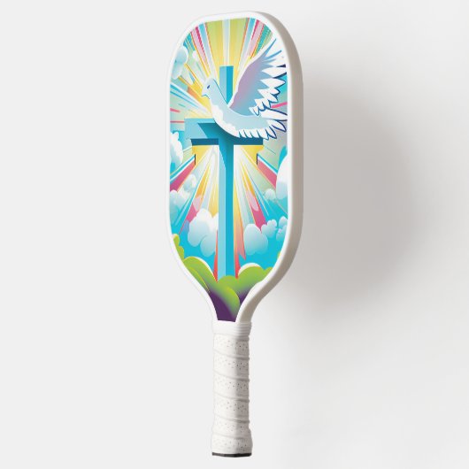 Farbenfrohe, moderne Christliche Paddel Pickleball Schläger (Links)