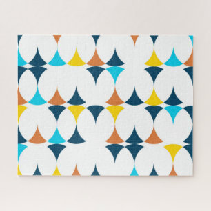Farbenfrohe, moderne, coole, trendige geometrische puzzle
