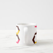 Farbenfrohe, moderne, coole Zickzack Formen Espressotasse (Rückseite)