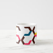 Farbenfrohe, moderne, coole Zickzack Formen Espressotasse (Vorderseite)